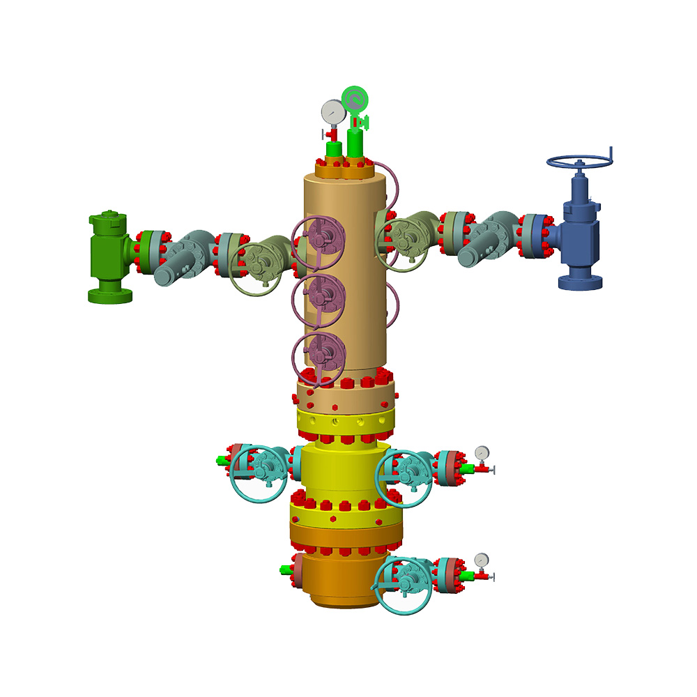 ডুয়েল টিউবিংয়ের জন্য এক্স-মাস ট্রি